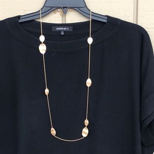 Rivka Friedman Rose Gold Satin Disc Station Necklace